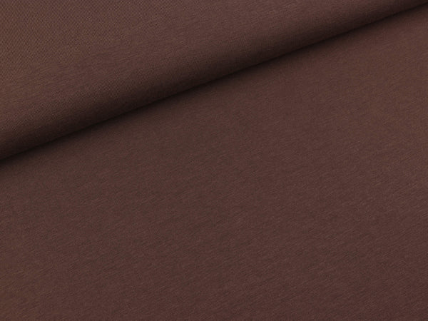 Bio-Single-Jersey braun uni