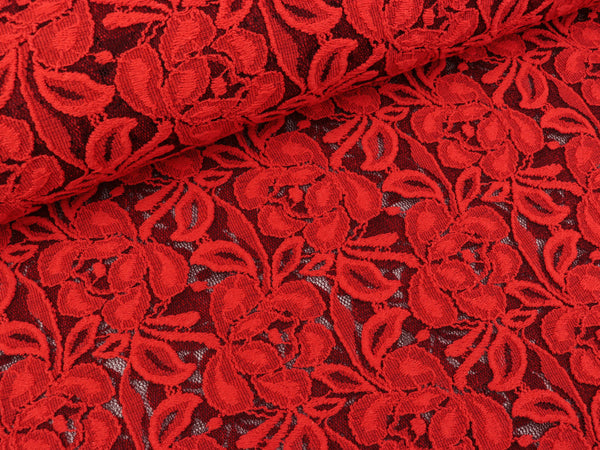 Elastische Spitze 2 Tone rot-schwarz