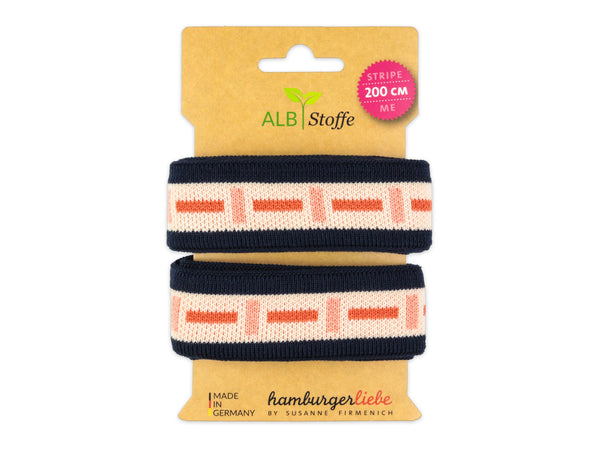 Stripe Me Icon AL LAGO Band blue navy-luce rosso-nude-meringa