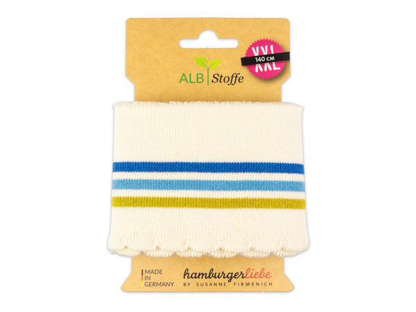 Cuff Me Wave AL LAGO Bündchen meringa-bluette-azzuro-senf