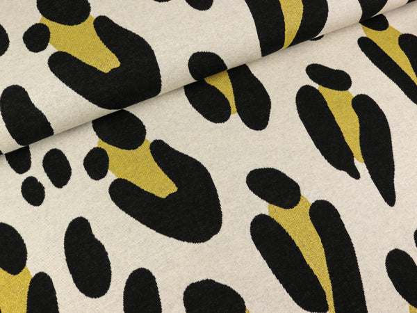 Hamburger Liebe 3 Farb-Jacquardjersey Wanderlust Safari XXL Glam hellgrau-gold