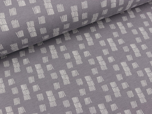 Soft Sweat Funky Stripes weiß auf Grau