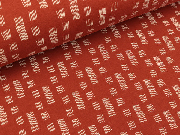 Soft Sweat Funky Stripes weiß auf Rost