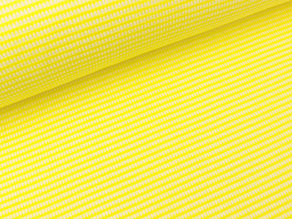 Hamburger Liebe Waffelpiqué Itsy Bitsy Knit giallino-weiß