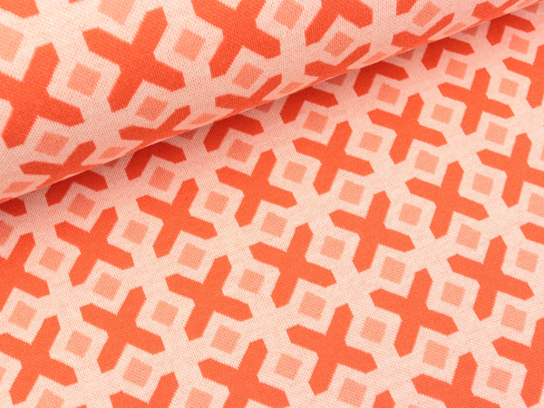 Hamburger Liebe 3 Farb-Jacquardjersey Weekender Choose Me luce rosso-nude-puder