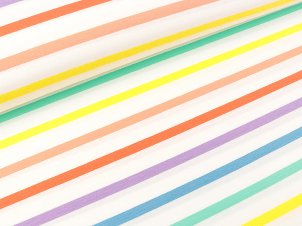 Hamburger Liebe Weekender 7-Farb Multi Stripes weiß-luce rosso-nude-giallino-verdino-azzuro-glicine