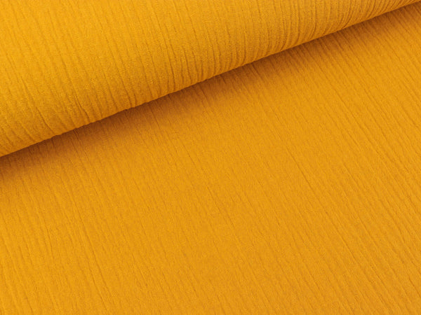 Baumwoll Musselin Double Gauze Bambino senfgelb uni