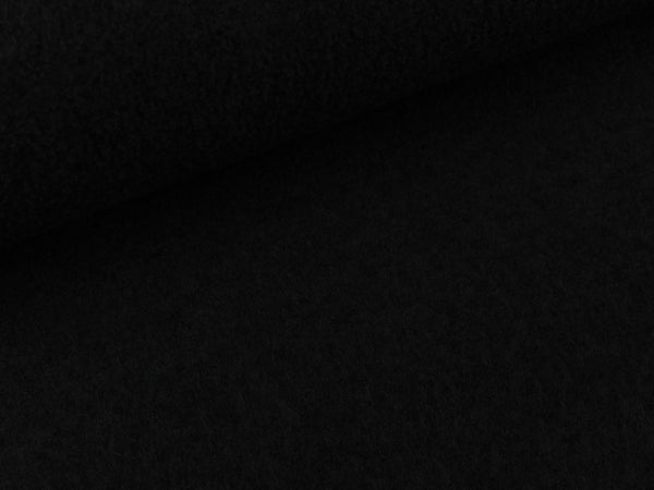 Gekochte Wolle Naomi schwarz uni Wollwalk