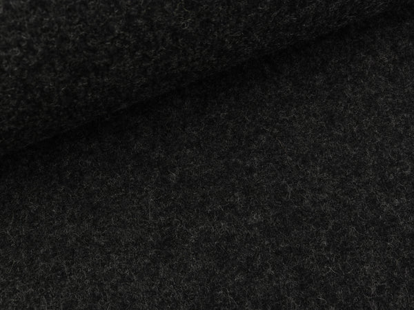 Gekochte Wolle Naomi anthrazit meliert uni Wollwalk