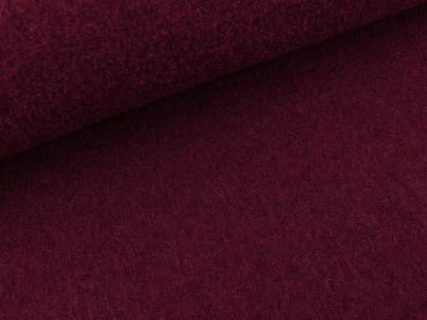 Gekochte Wolle Naomi weinrot uni Wollwalk