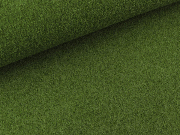 Gekochte Wolle Naomi heugrün uni Wollwalk