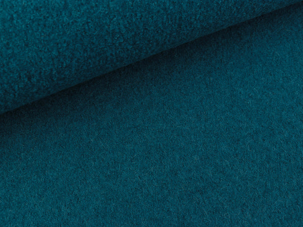 Gekochte Wolle Naomi petrol uni Wollwalk