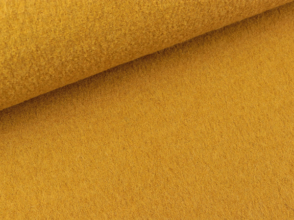 Gekochte Wolle Naomi senfgelb uni Wollwalk