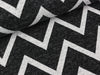 Jacquard Jersey Mats Chevron weiß auf Schwarz