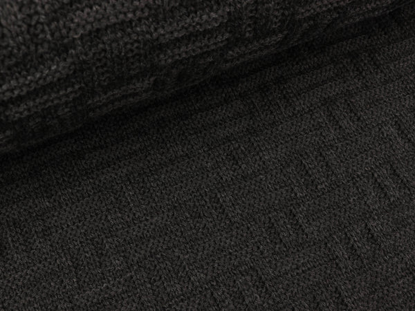 Strickstoff Iceland dunkelgrau uni