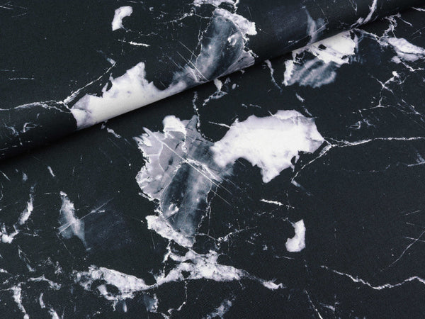 Baumwollcanvas Mr. black Marblestone by Cherry Picking