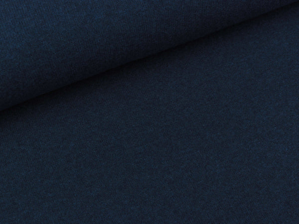 Reststück 43cm - Feinstrick Bene dunkelblau meliert