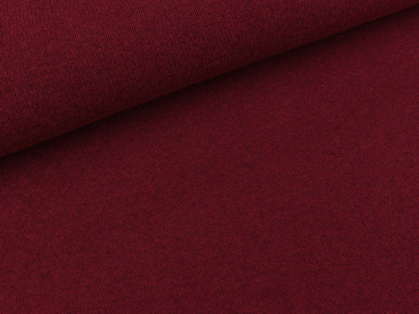 Reststück 50cm - Feinstrick Bene bordeaux meliert
