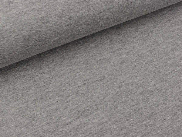 Baumwollsweat Melany mid grey meliert