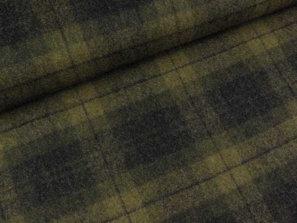 Flanelltweed Eros oliv-dunkelgrau