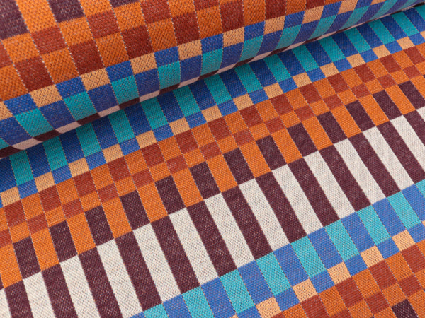 Hamburger Liebe 7 Farb-Jacquardjersey Plain Stitches Camille bordeaux-bunt