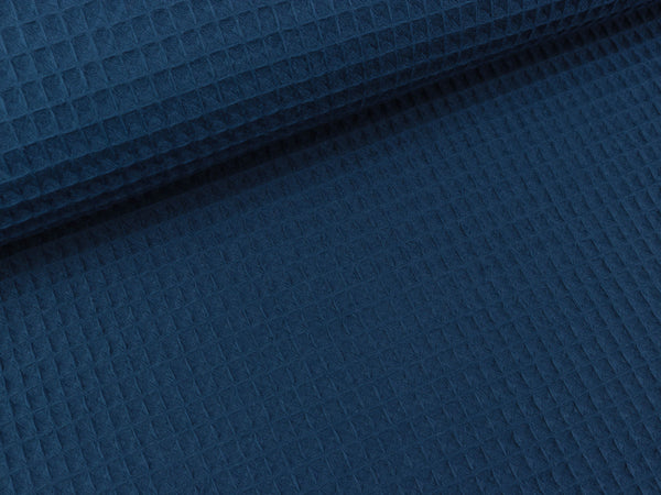 Waffelpiqué Nelson jeansblau uni