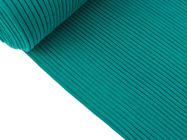 Heavy Rib Bündchen petrol uni Schlauchware