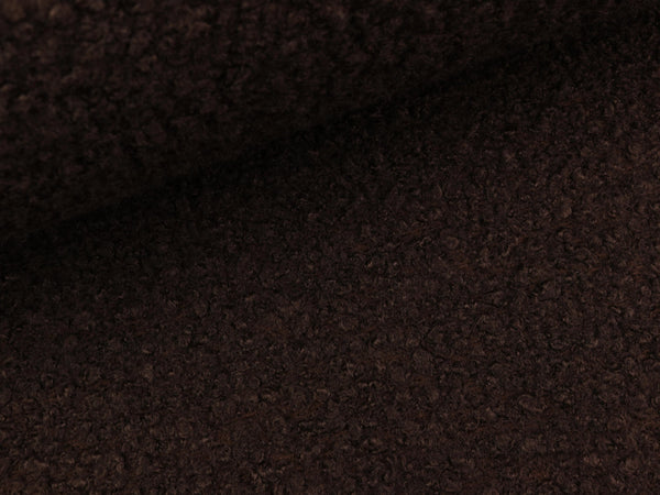 Boucle dunkelbraun uni