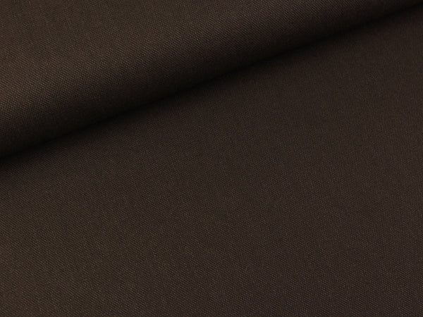 Heavy Baumwollcanvas dunkelbraun uni