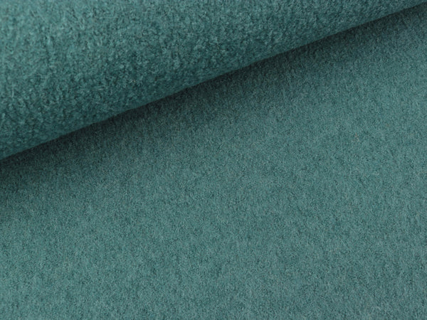 Gekochte Wolle Naomi minttürkis uni Wollwalk