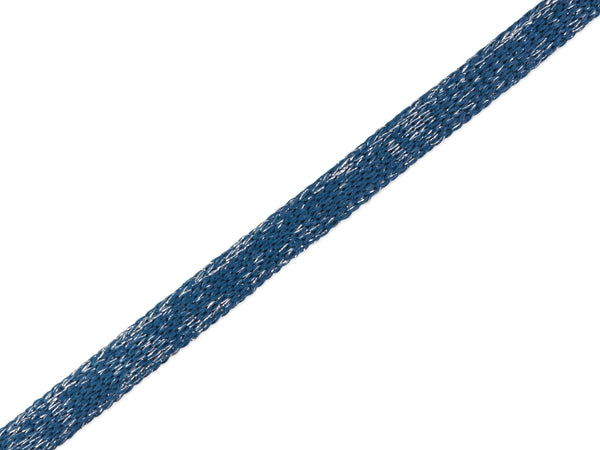 1m Flach- und Hoodiekordel Cord Me BLING BLING atlantic-silber 12mm
