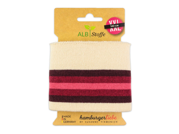 Cuff Me College Queens United Bündchen meringa-bordeaux-prugna-azalea