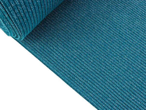 Reststück 48cm - Hipster Sparkle Cuff petrol-silber Schlauchware