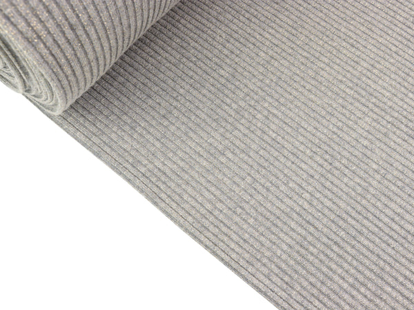 Reststück 32cm - Hipster Sparkle Cuff mittelgrau melange-gold Schlauchware