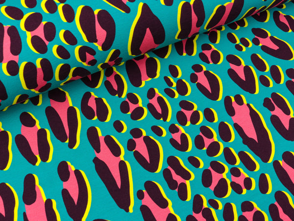 Hamburger Liebe Baumwolljersey Sparkle Safari türkis