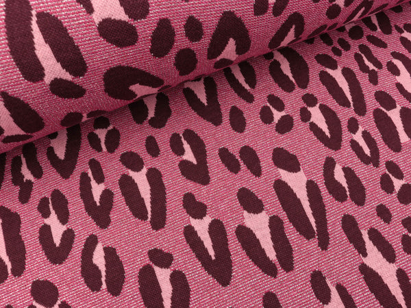 Reststück 15cm - Hamburger Liebe Jacquard Sparkle Safari ciclamino-silber