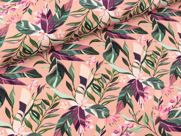 French Terry Zürich Floral apricot-bunt