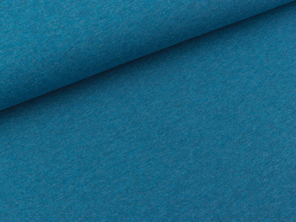 Baumwolljersey Vanessa petrol melange