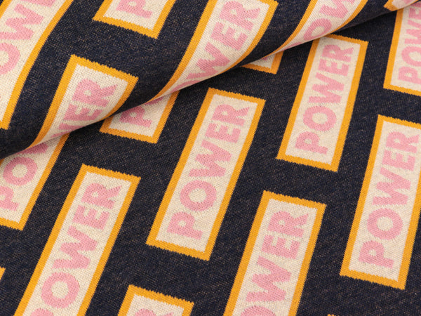 Hamburger Liebe Jacquard Life Loves You Power blue navy-weiß-rosa scuro-curry