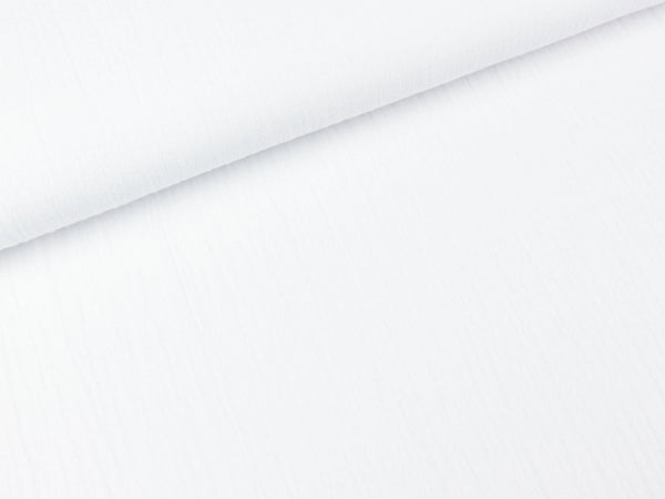 Baumwoll Double Gauze Jenke weiß uni