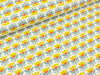 Baumwoll Webware Robert Blumen bunt auf Weiß