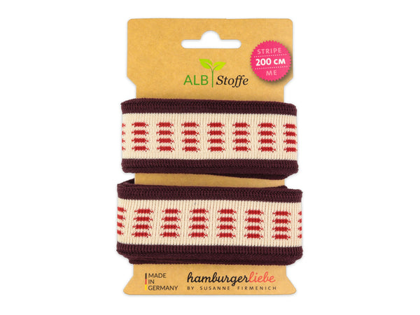 Stripe Me Icon BLING BLING Band bordeaux-flamme-meringa