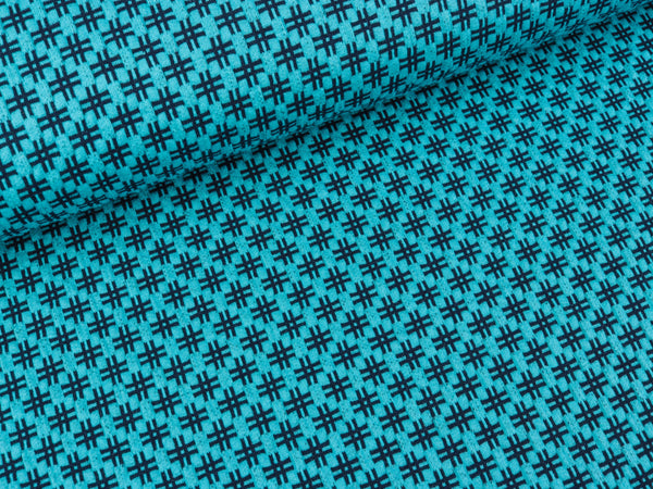 Hamburger Liebe Bloom 3D Hashtag Knit türkis-blue navy