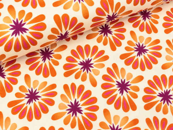 Hamburger Liebe Baumwolljersey Bloom All Over meringa-melone-ciclamino