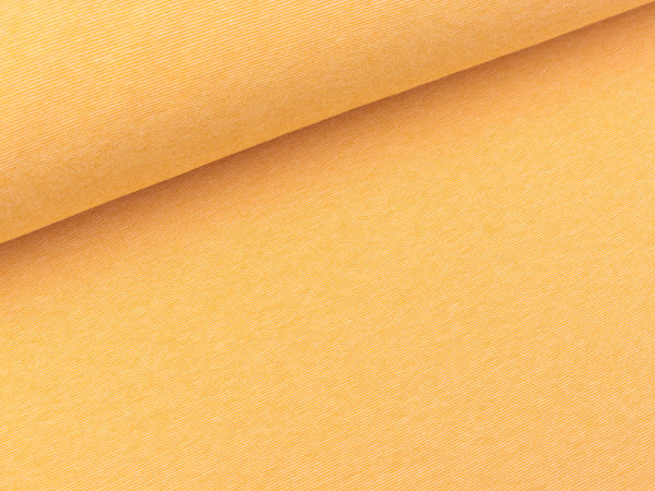 Reststück 61cm - Bio Single Jersey SOMMER MÉLANGE curry-meringa by Hamburger Liebe