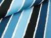 Reststück 114cm - French Terry Diagonally hellblau-rauchblau-jeansblau-weiß-schwarz by Lycklig Design