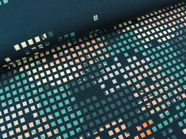 Reststück 24cm - Modal French Decode dunkelblau by Bienvenido colorido