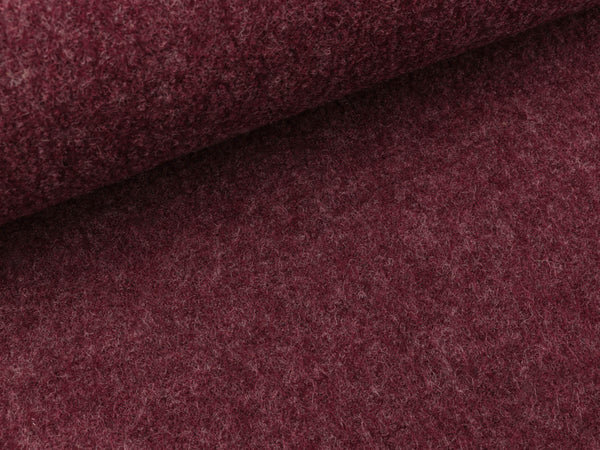 Gekochte Wolle Naomi bordeaux meliert Wollwalk