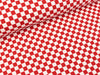 Baumwolljersey Check rot-weiß 1cm