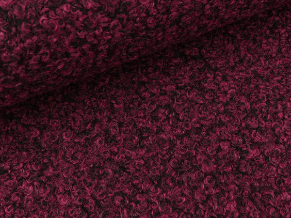 Boucle Melange himbeere-schwarz meliert